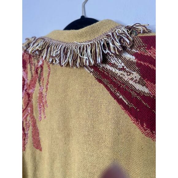 Lew Magram Collection Vintage Western Native Horse Art Tapestry Jacket Cardigan - Picture 8 of 12